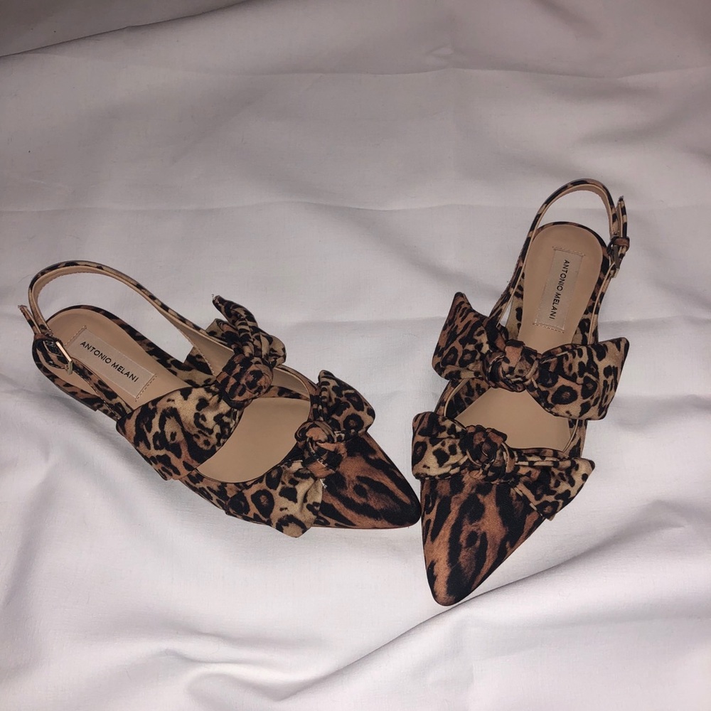 Antonio Melani leopard slingback shoes